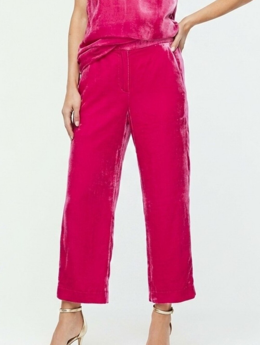 🚨NEW J CREW Pull-On Peyton Pants in Pink Velvet Pockets Holiday Dressy Size 8